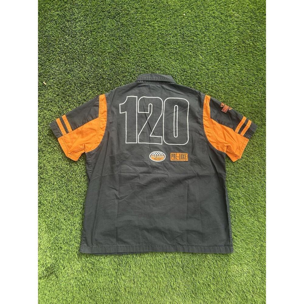 Harley Davidson Racing Button Up Utility T-shirt XL. Great Condition